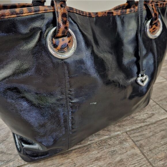 Brighton Patent Leather Leopard Print Tote Bag - Picture 8 of 16